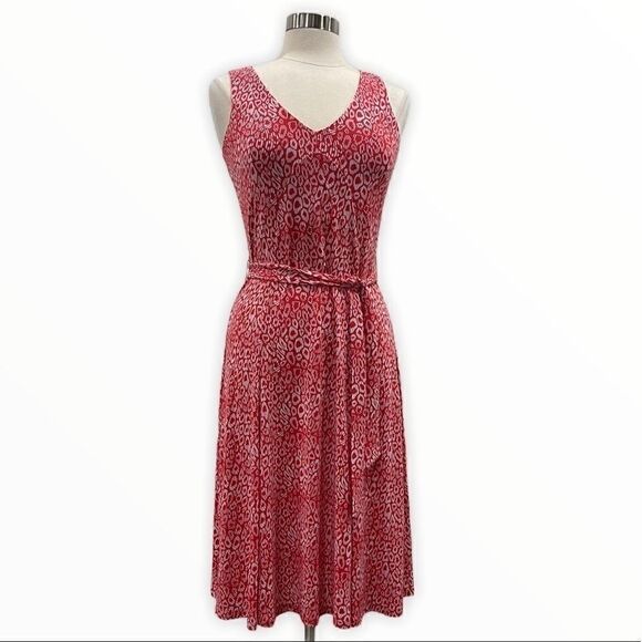 Michael Kors Animal Print Midi Sleeveless Dress - Picture 9 of 15